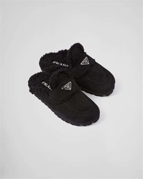 prada shearling slippers dupe|prada loafers for sale.